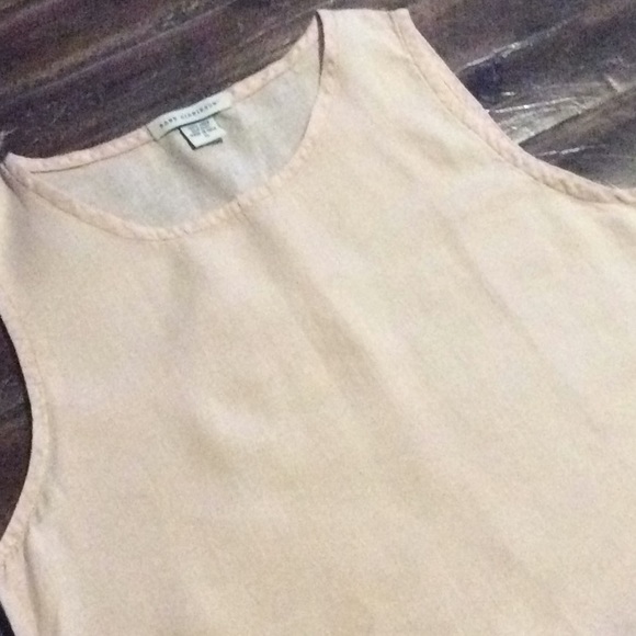 100% Linen Pale Pink tank top - Picture 3 of 6